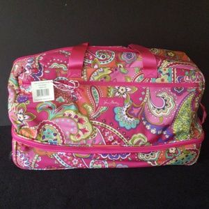 Pink Paisley 
Lighten Up Foldable Rolling Duffel